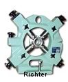Lünette mit klappbarem Oberteil und 4 Pinolen, gebaut von H. Richter Vorrichtungsbau GmbH, Deutschland, thumbnail