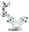 Lünette mit klappbarem Oberteil und 4 Pinolen, gebaut von H. Richter Vorrichtungsbau GmbH, Deutschland, thumbnail